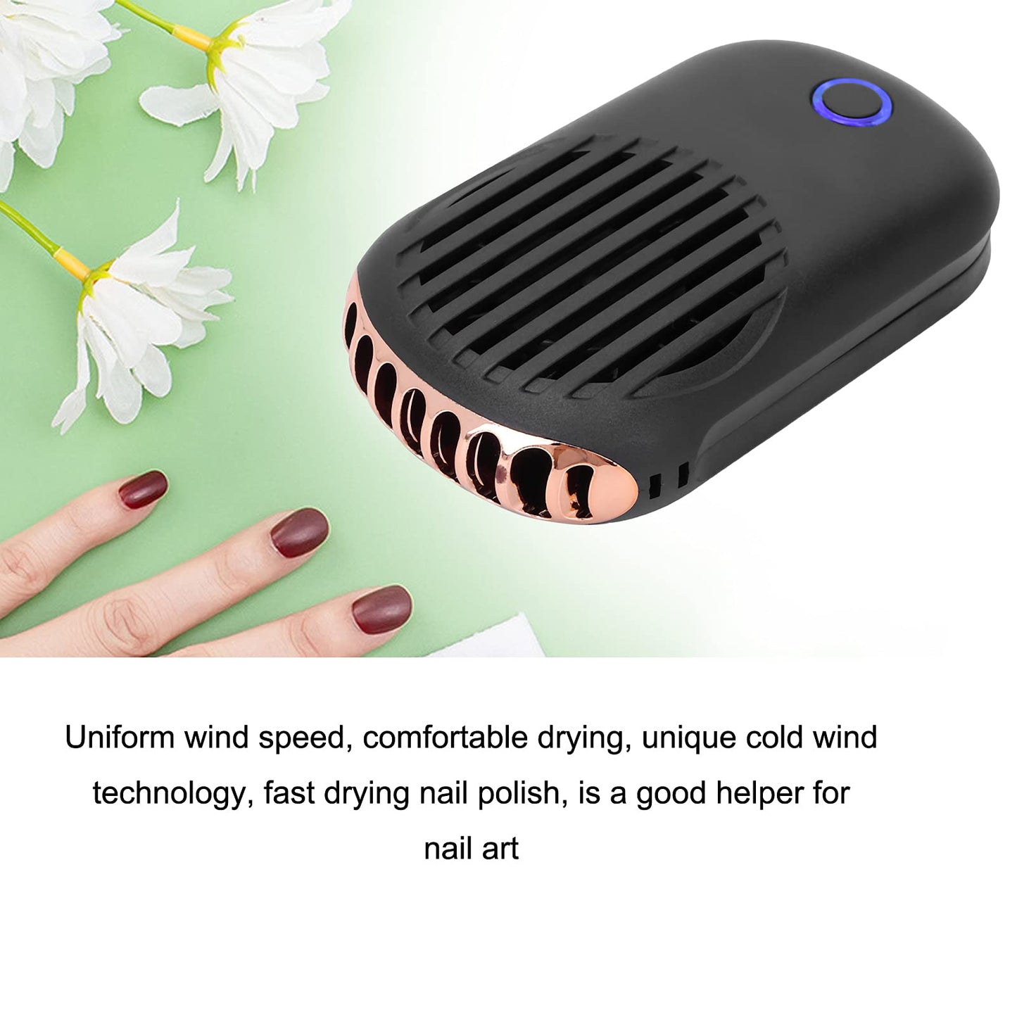 FILFEEL Eyelash Fan for Lash Extensions Multi‑Functional Portable Handheld USB Fan Bladeless Rechargeable Air Conditioning Cooling Fan for Eyelash Extension Glue Dryer Fan(Black)