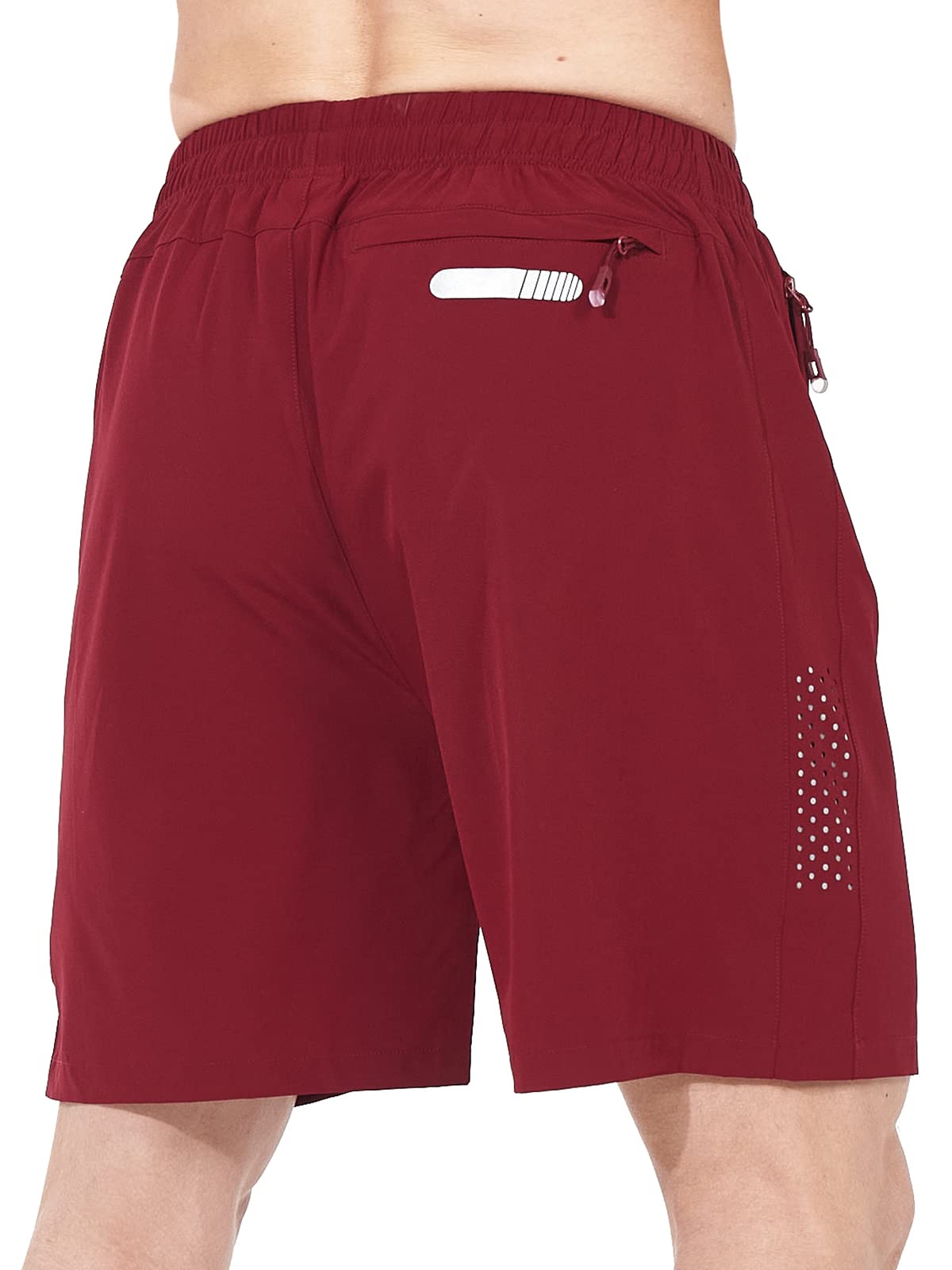 NORTHYARD Men's Athletic Running Shorts Quick Dry Workout Shorts 7"/ 5"/ 9" Lightweight Sports Gym Basketball Shorts Hiking Exercise WineRed S