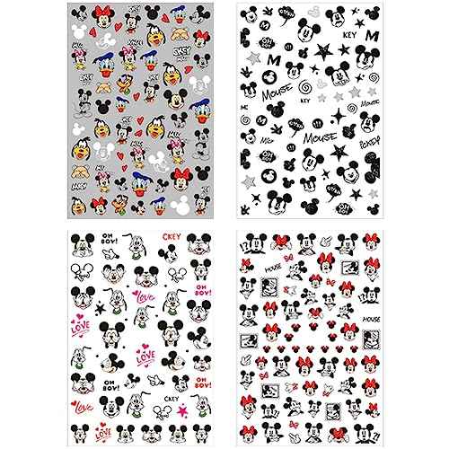 8pcs 3D Cute Nail Art Stickers Self Adhesive Nail Decals Cartoon Nails Art Supplies Designer Nails Stickers for Women Girls Kids Nail Decoration Cute Nail Design Party Gifts Manicure Decor