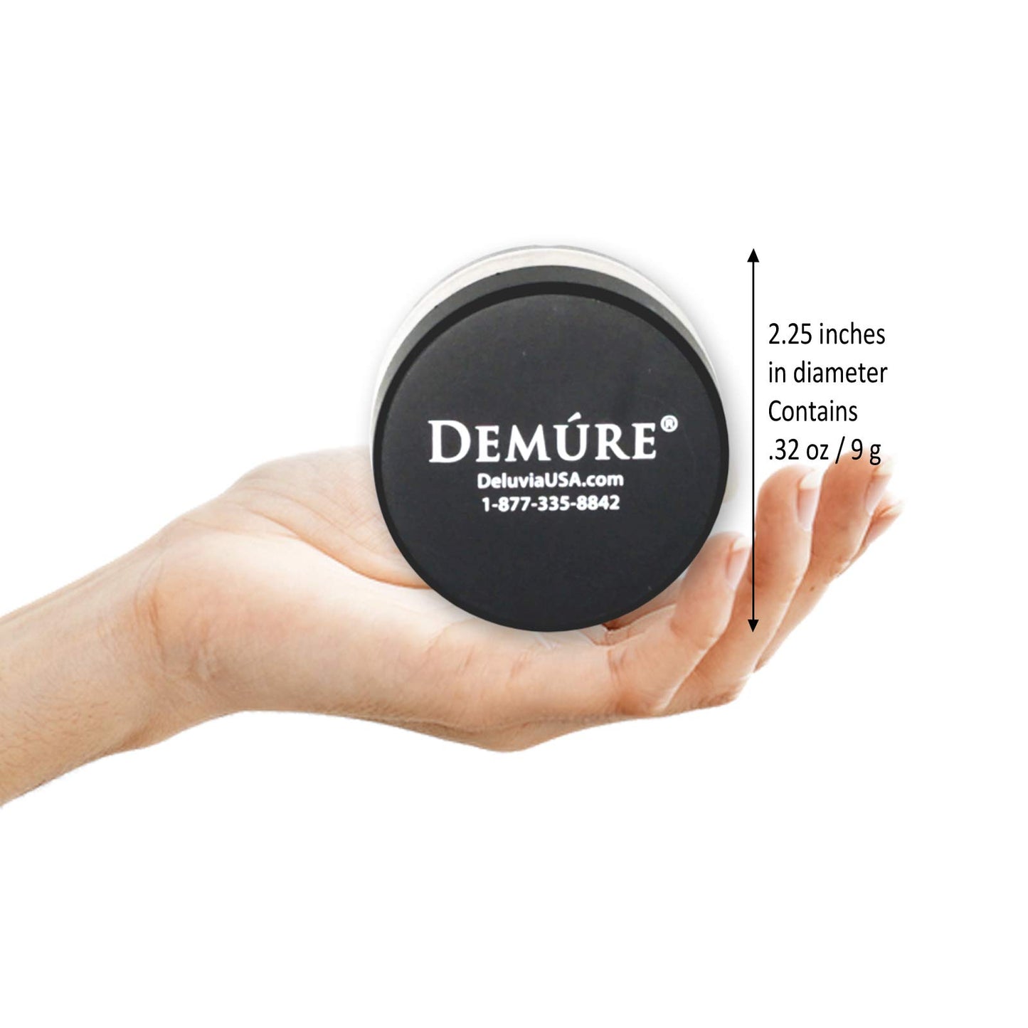 Demure Mineral Make Up (Light), Mineral Foundation Makeup, Loose Face Powder, Natural Makeup Made with Pure Crushed Minerals. Demure Mineral Makeup