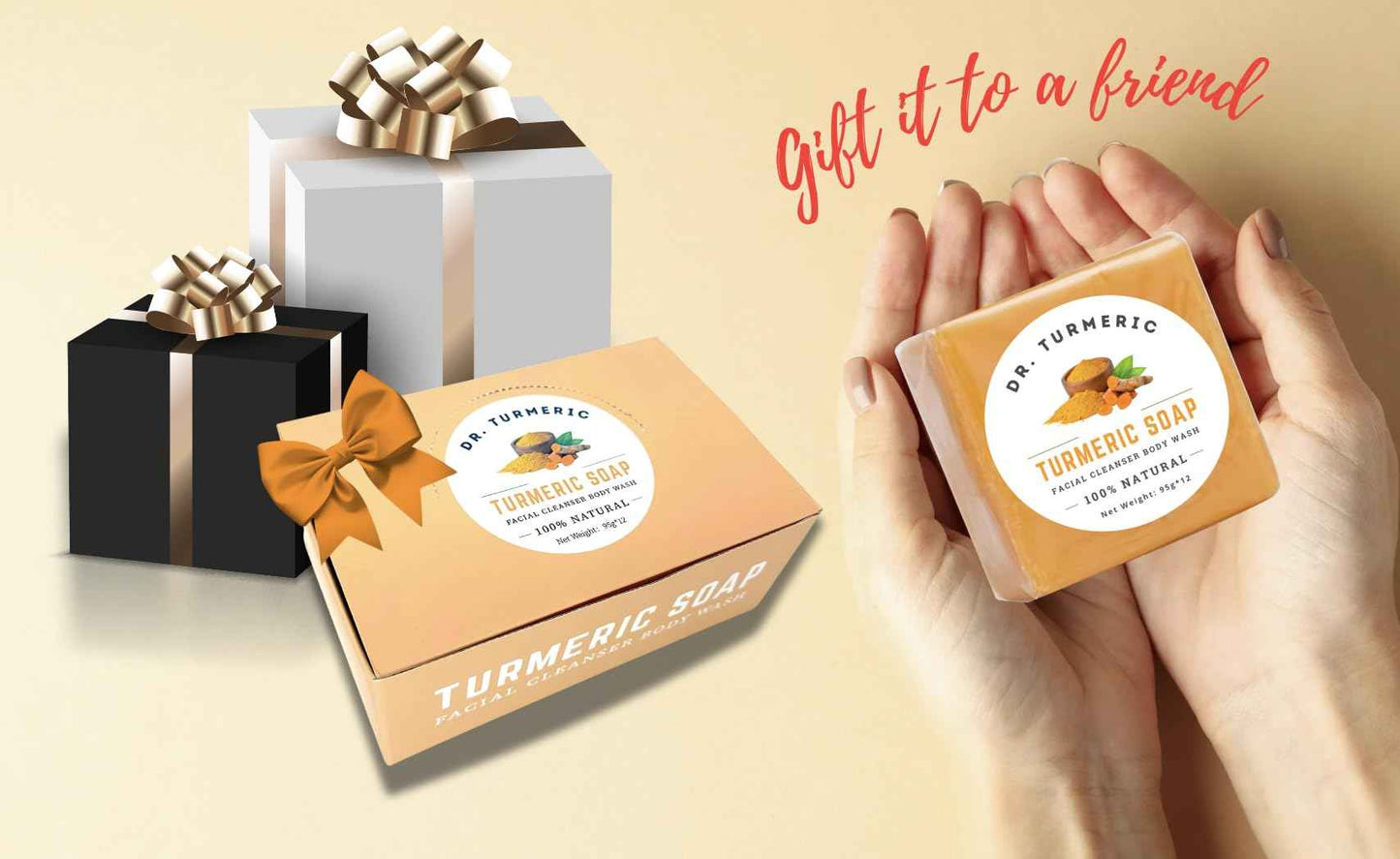 Turmeric Soap Bar | Face & Body Cleanser | Moisturizing | Lathering | Deep Cleansing | Evens Skin Tone | Refreshing Scent | Radiant Skin| 12 Pack