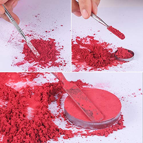 Sumind Magnetic Palette Mermaid Empty Makeup Palette with 1 Depotting Spatula and 30 Pcs Adhesive Metal Stickers for Eyeshadow Lipstick Blush Powder (Rectangle)
