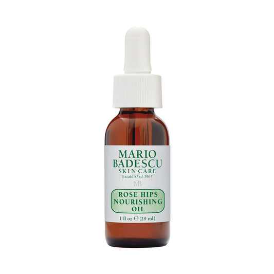 Mario Badescu Rose Hips Nourishing Oil for Combination, Dry and Sensitive Skin | Facial Oil that Moisturizes & Smoothes | Formulated with Rosehip Extract & Castor Oil| 1 FL OZ (Pack of 1)