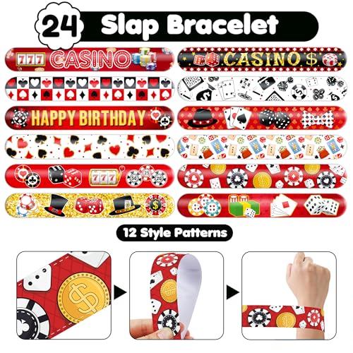 48PC Safari Jungle Party Favors Set - Slap Bracelets & Tattoos