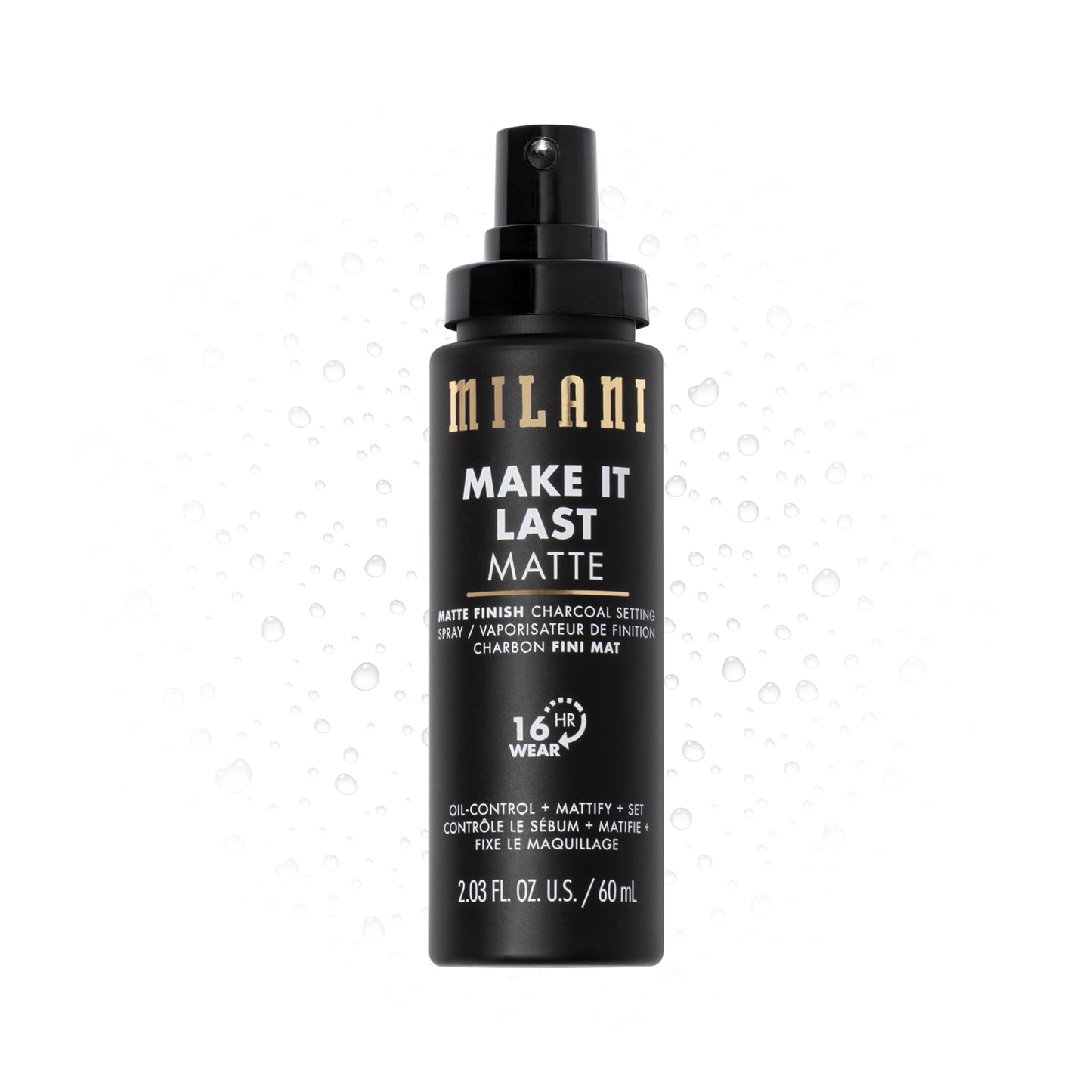 Milani Make it Last Matte - Matte Finish Charcoal Setting Spray- Cruelty-Free Makeup Primer and Setting Spray for Oily Skin - Long Lasting Finishing Spray (2.03 Fl. Oz.)