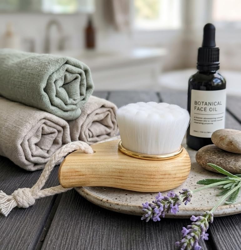 Bamboo Facial Cleansing Brush – Soft Exfoliating Skin Care