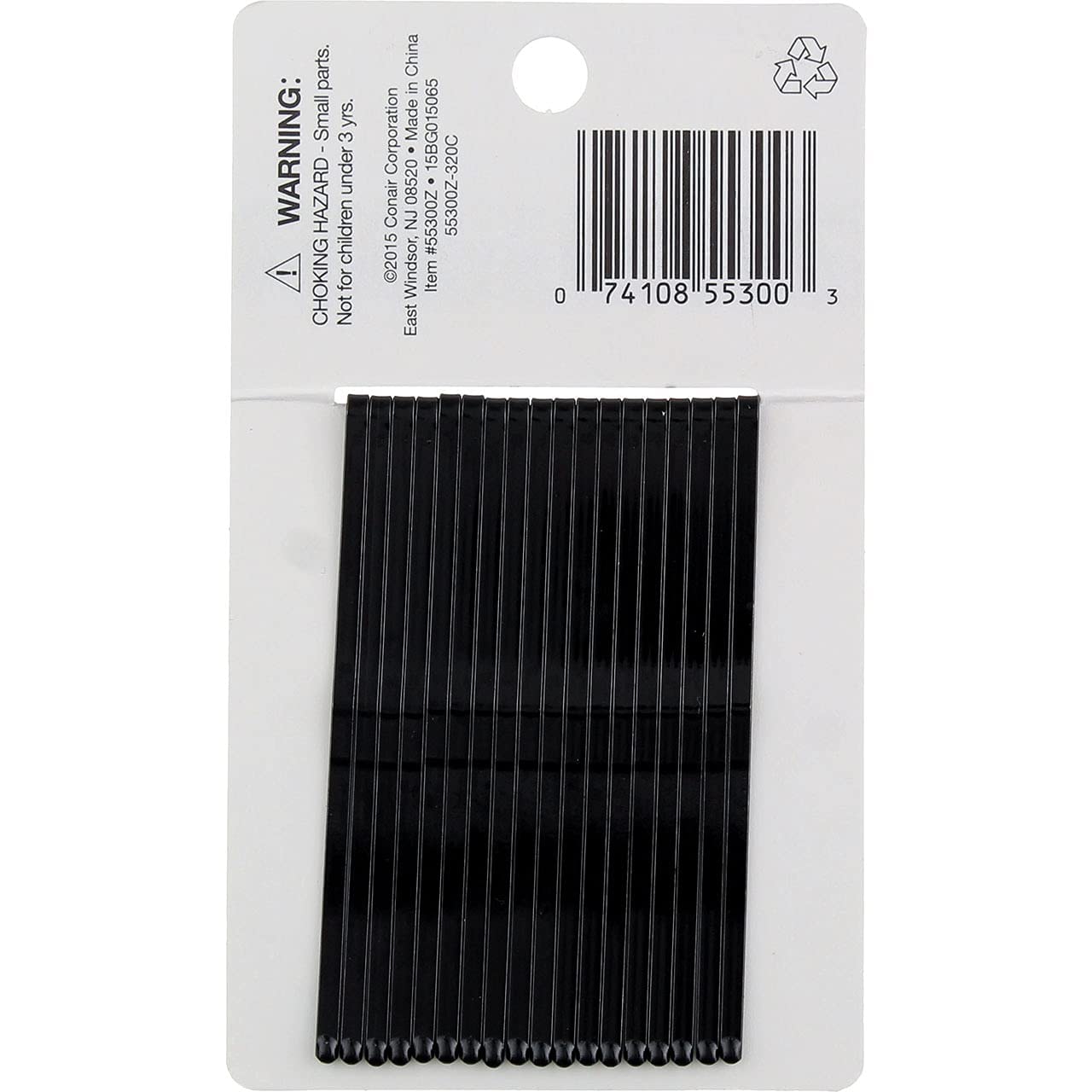 Conair Roller Pins, Black 18 ea (Pack of 3)