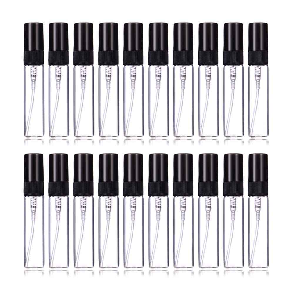 Enslz 5ml Perfume Mist Spray Bottles Refillable Mini Empty Travel Clear Refillable Atomizer Glass Bottles 20pcs (5ml)