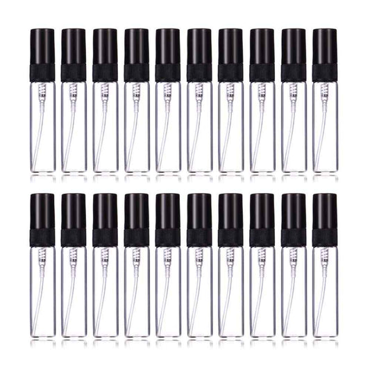 Enslz 5ml Perfume Mist Spray Bottles Refillable Mini Empty Travel Clear Refillable Atomizer Glass Bottles 20pcs (5ml)