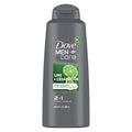 DOVE MEN + CARE Men 2 in 1 Shampoo and Conditioner Lime + Cedarwood For Healthy-Looking Hair Naturally Derived Plant Based Cleansers 20.4 OZ