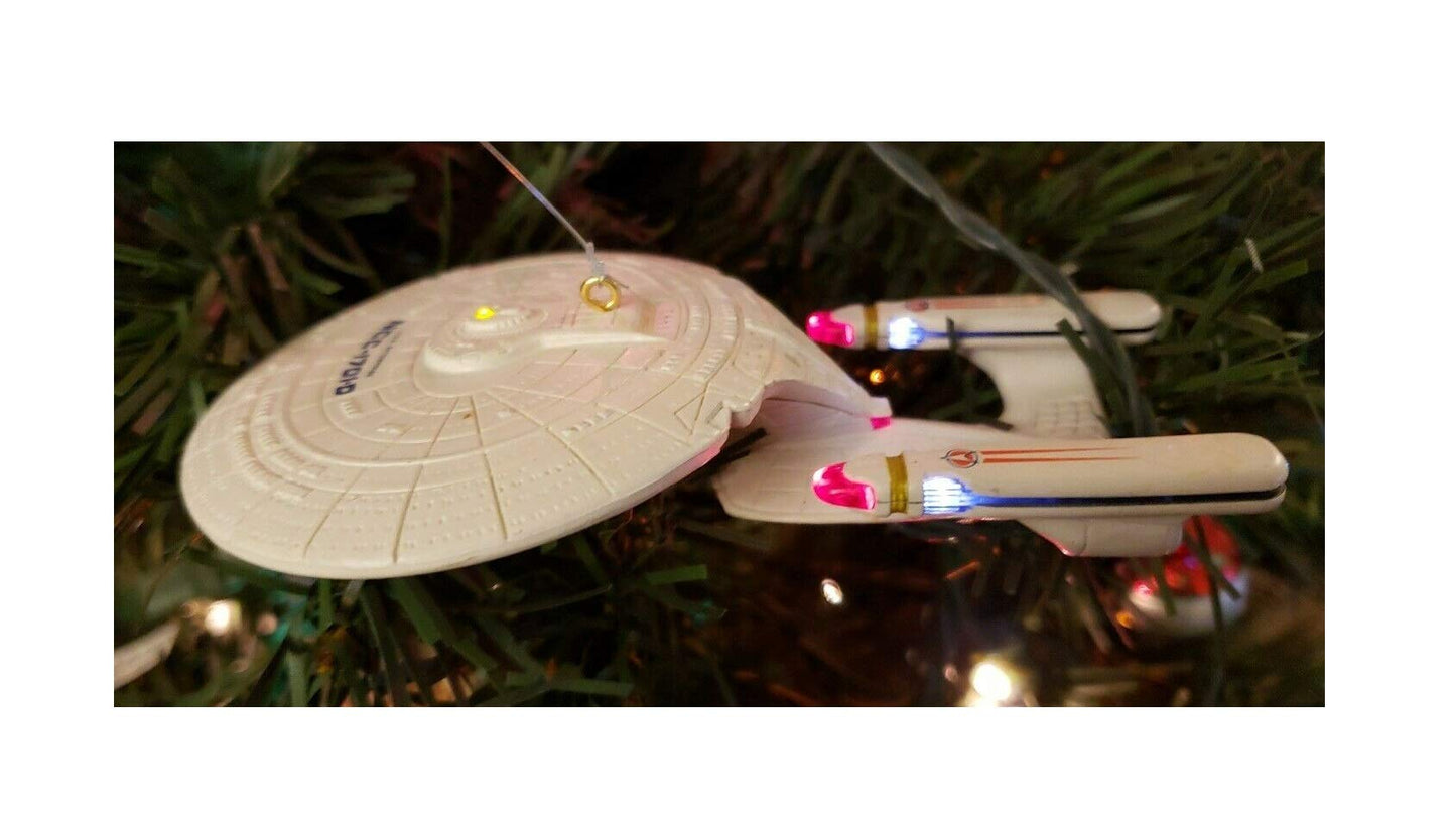 Hallmark Star Trek The Next Generation U.S.S. Enterprise Blinking Light Keepsake Ornament,Plastic