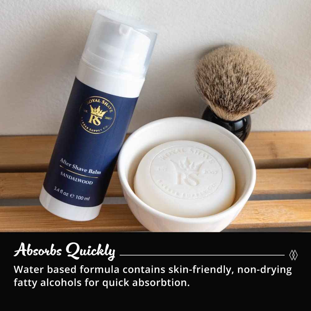 Royal Shave Aftershave Lotion, Post Shave Moisturizer for Men, Soothing Balm for Razor Burn & Sensitive Skin, Hydrating & Cooling Lotion (Made in UK)