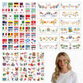 Temporary Tattoos World Cup 48 Sheets Waterproof Flag