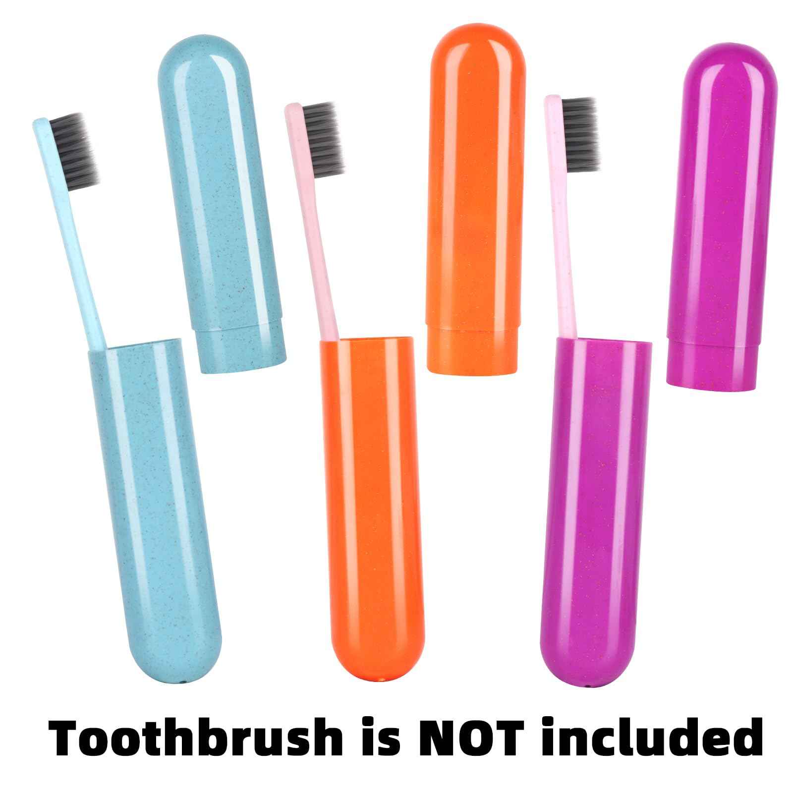 Eaezerav 6 Pack Toothbrush Travel Case, Travel Toothbrush Holder, Sanitary Toothbrush Storage, Eco-friendly Toothbrush Protector Covering for Traveling, Business, Camping, Home, School