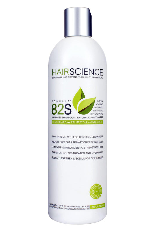 Hair Science Formula 82S | Hair Restoration Shampoo | Featuring DHT-Blocking Saw Palmetto | Formulated for Thinning Hair | For Men & Women