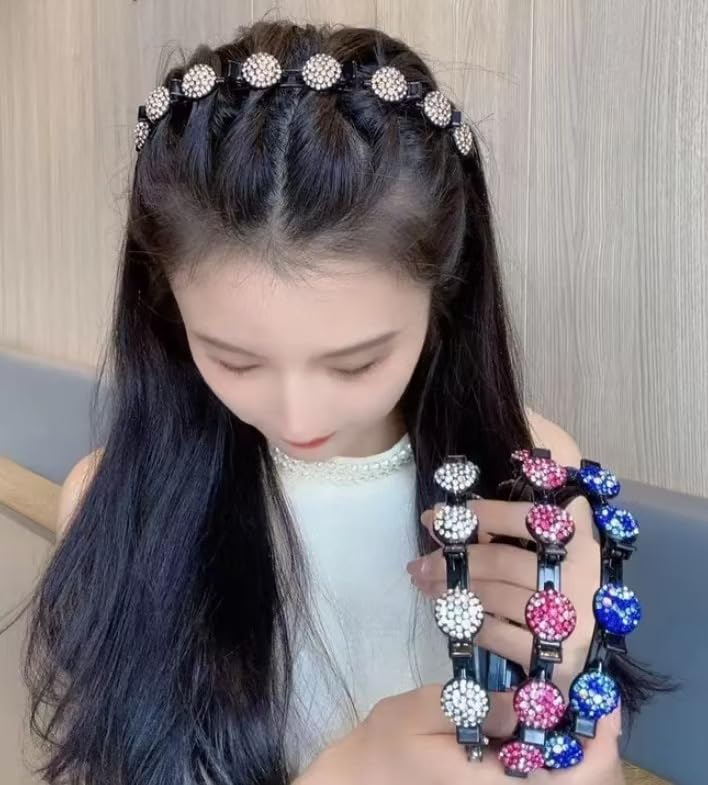 JEBELE 3-in-1 Braided Headband for Women - Hair Clip for Updos & Flyaways, Buns & Twist Hairstyles, Stylish Hair Accessory, Dark Purple, One Size