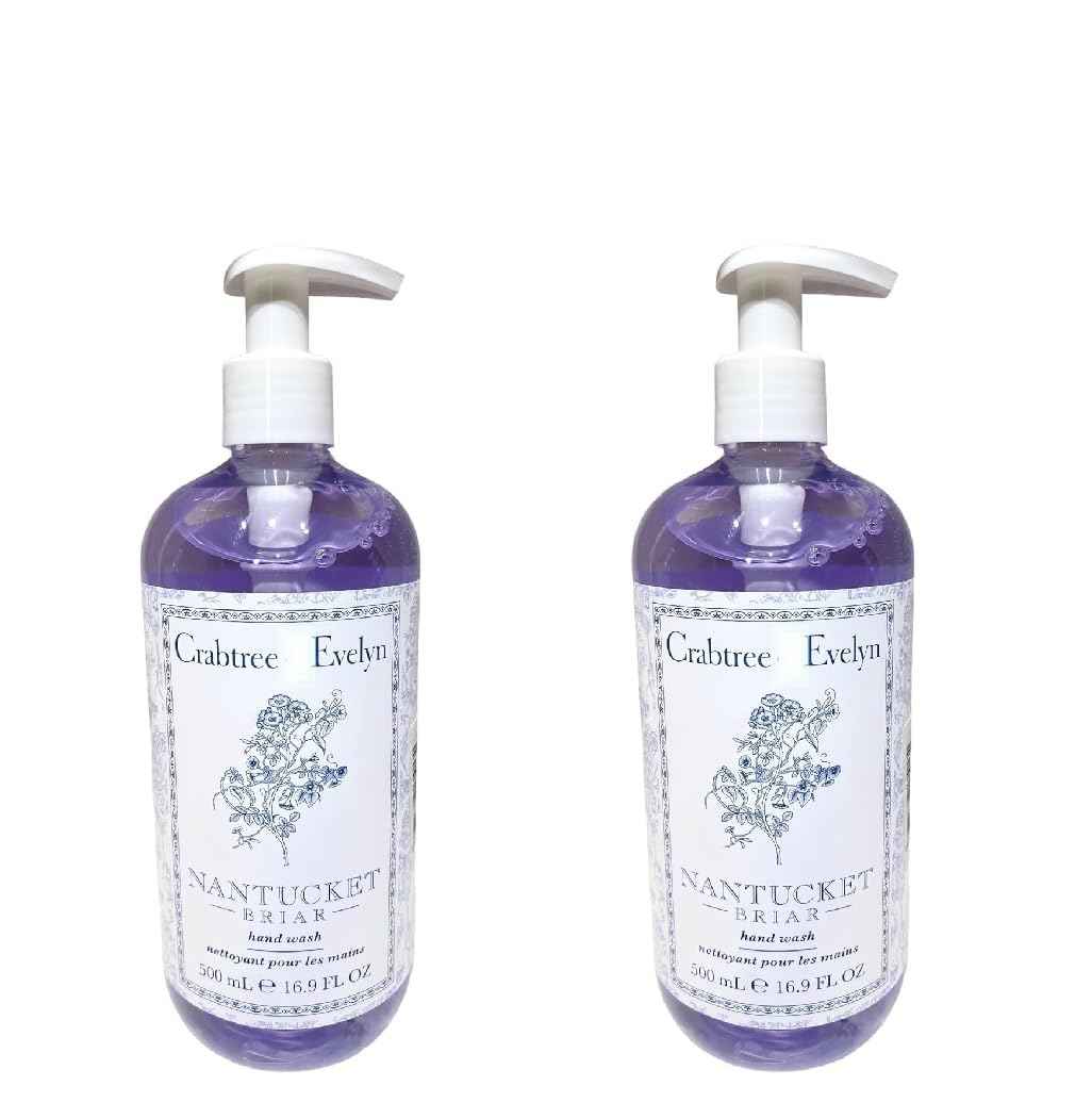 Crabtree & Evelyn Nantucket Briar Hand Wash 16.9 fl oz Pump Bottles, Pack of 2 (2)