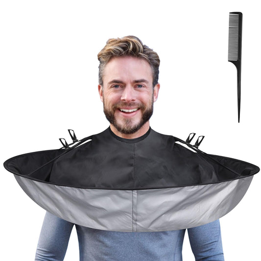 Lictin Hair Cloak Cape Black - Haircut Cape Umbrella Waterproof Hair Cloak Barber Cape Foldable Hairdressing Umbrella Cape Apron