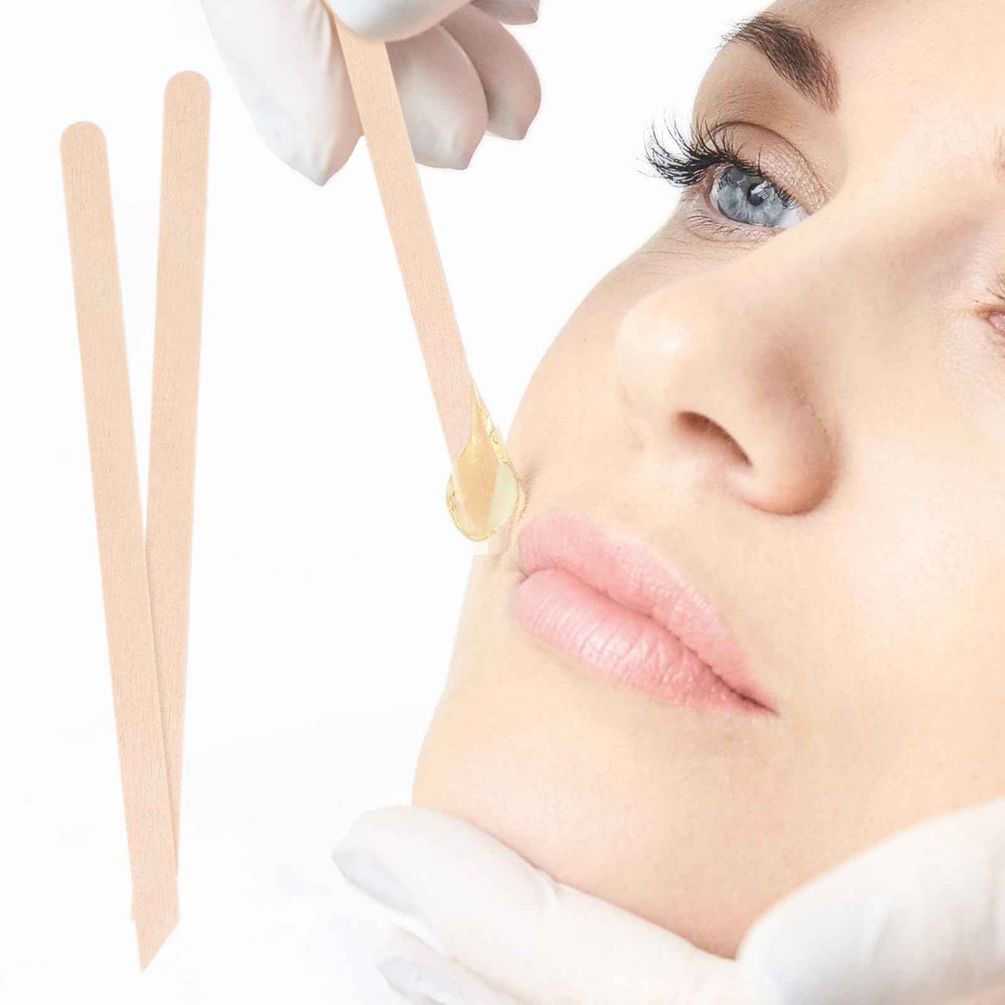 1000pcs Wooden Small Wax Sticks,Eyebrow Wax Sticks for Eyebrow Hair Remover，Small Popsicle Sticks，Wooden Sticks for Crafts