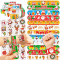 Christmas Party Set 144PCS: 72 Temporary Tattoos & 72 Slap Bracelets