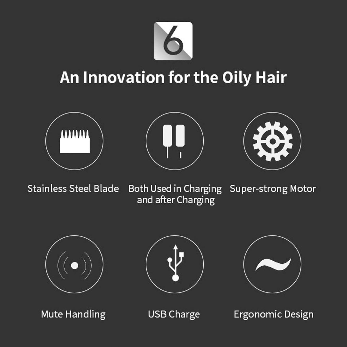 Qinlorgo Professional Hair Clipper, Heavy Duty High Efficiency Compact TBlade Hair Clipper for Hair Cutting (Dragon Pattern Charging Stand)