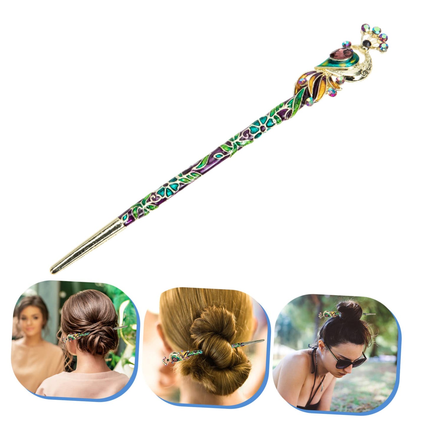 FOMIYES Hairpin Purple Miss Alloy Hair Stick Japanese-style