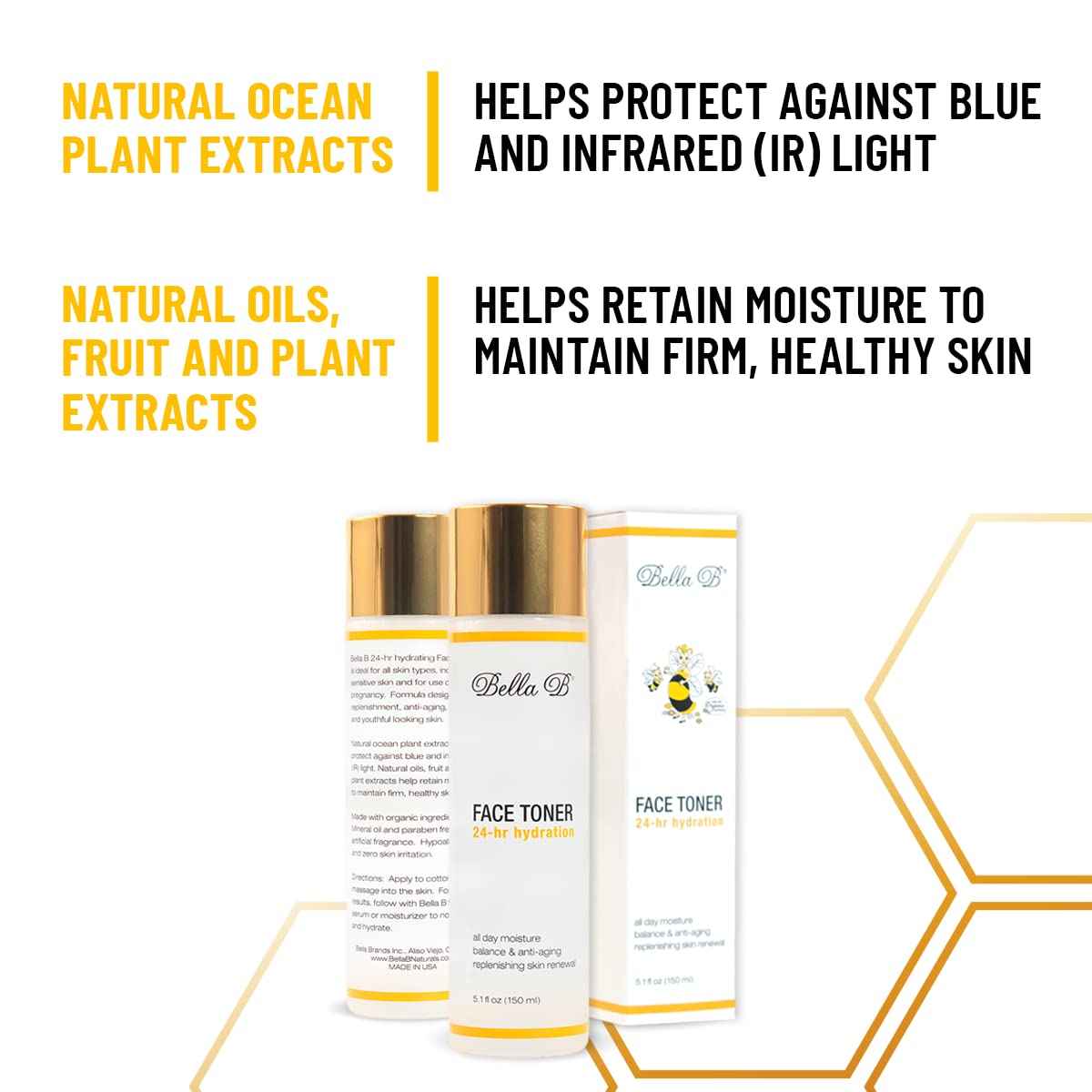 BELLA B Face Toner 5.1 oz Bottle - Pregnancy Skin Care - Pregnancy Toner - Pregnancy Safe Toner - Healthy Beauty - Natural Toner for Face - Fragrance Free Toner - Face Toner Moisturizer