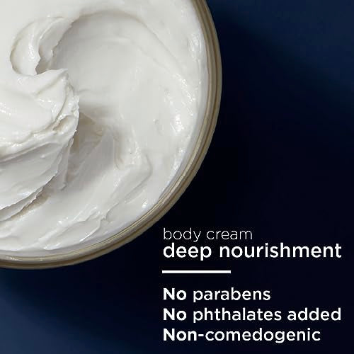 Vaseline Radiant X Deep Nourishment Body Cream 100% Pure Shea Butter, Coconut Oil, Vitamin C, & Peptides 10 oz