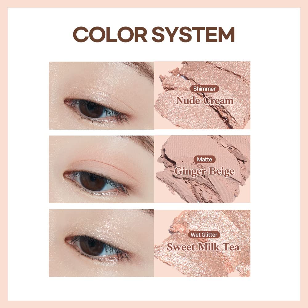 ETUDE Play Tone Eyepalette | From Eye To Cheeks | Palette With Easy Color Matching For All | Various Texture From Sheer Matte To Wet Glitters | K-beauty (Nude Milk Tea)