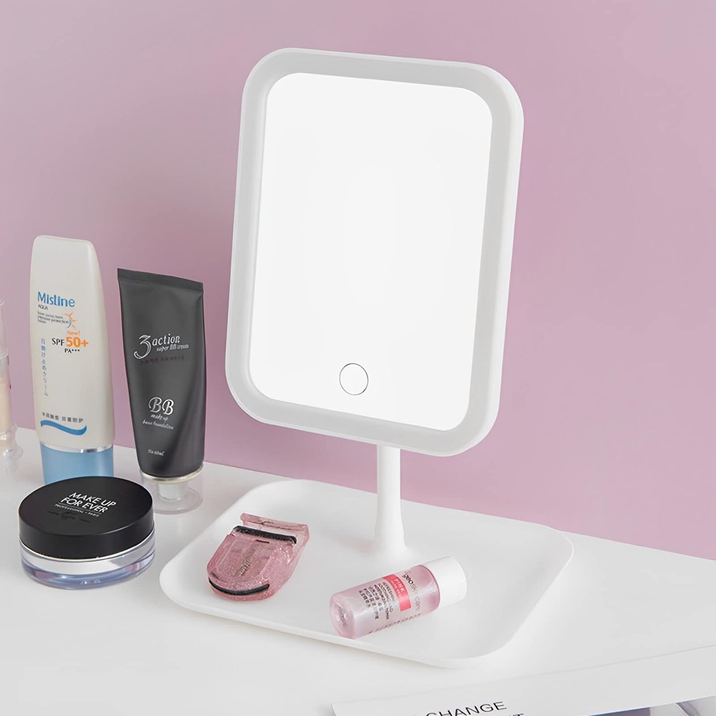 Birthday Gifts for Mom/Daughter, Vanity Mirror with Lights, dimmable LED makeup mirror with 3 color lighting modes, portable light-up makeup mirror, suitable for travel, room and public places
