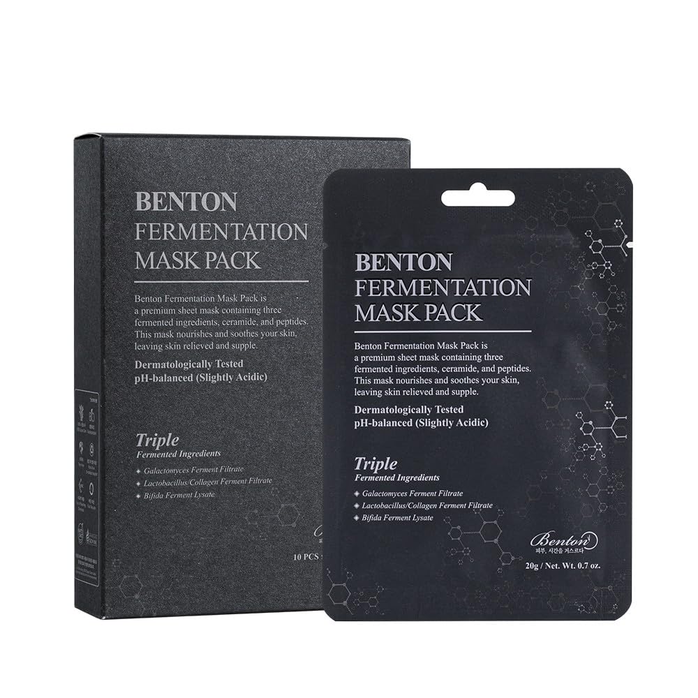 BENTON] Fermentation Mask Pack [10ea] - Wrinkle Care/Nourishing/Giving Radiant Glow/K-beauty/Korean Cosmetic/Skin Care