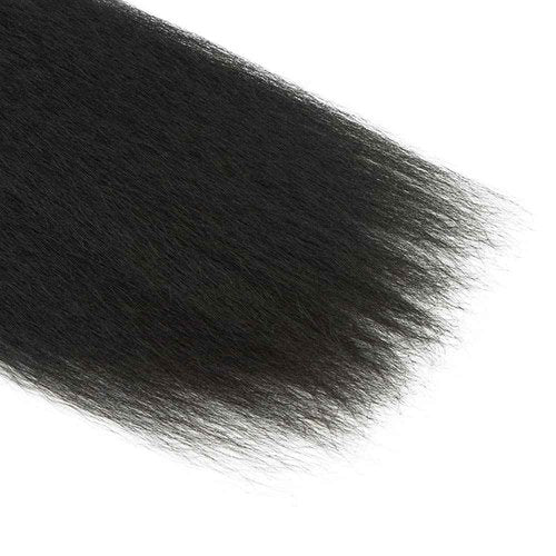 1B Kinky Straight Bundles Human Hair 32 Inch Natural Black Yaki Straight Bundle Human Hair Extensions Unprocessed Virgin Remy Hair 1 Bundle 50 Gram Per Bundle For Women