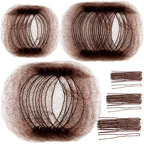 Teenitor Hair Net Set - 40 Invisible Nets & 80 Bobby Pins for Ballet Buns