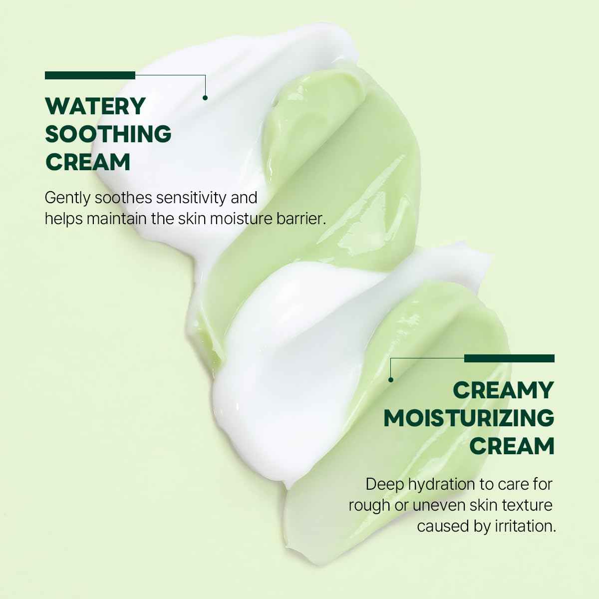 ROUND LAB Pine Cica Calming Cream Plus 60ml – Dual-Texture Soothing Cream for Blemish Care, Acne-Prone Skin Safe, Sebum & Oil Control, Intensive Calming, Strengthens Skin Barrier, Clear & Calm Finish