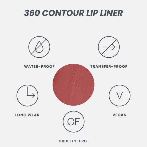 Wonderblading Lip Stain Peel Off Masque (Darling) with 360 Contour Lipliner (Ruby)