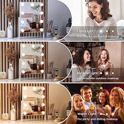 Makeup Mirror with Lights 10X Magnifying & Smart Touch Dimmable
