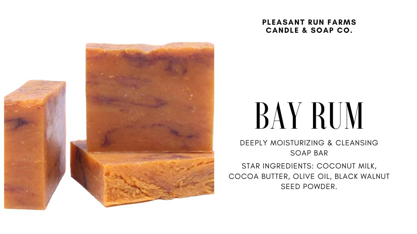 Handmade Bay Rum Soap Bar for Men -Natural 3-Pack - Moisturizing, Exfoliating, Aromatic Bath Soap Set
