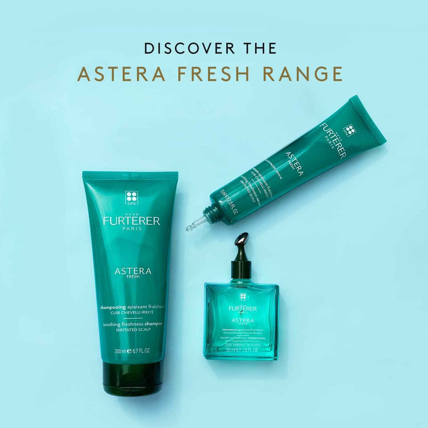 René Furterer ASTERA FRESH Soothing Freshness Shampoo, Irritated & Itchy Scalp, Peppermint, Eucalyptus 6.7 fl. oz.