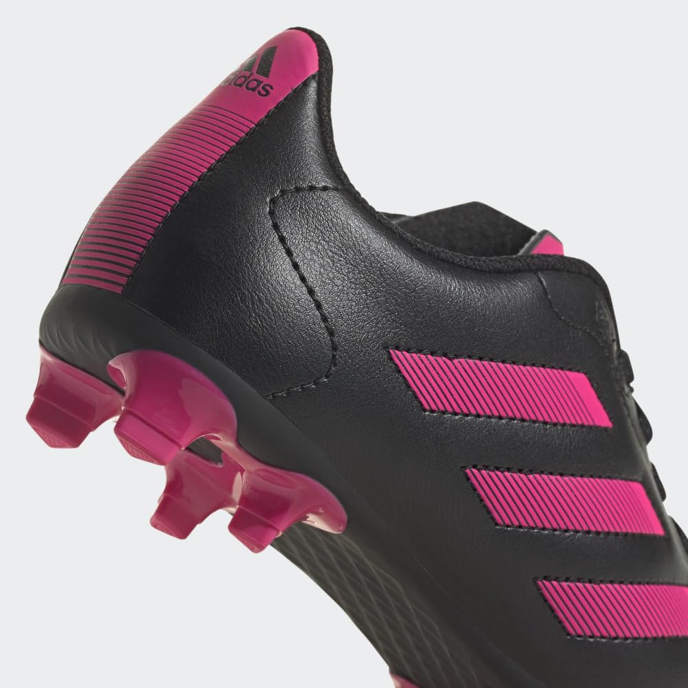 adidas Kids Goletto VII Firm Ground Cleats Soccer Shoe, Core Black/Team Shock Pink/Core Black, 9.5 US Unisex Toddler