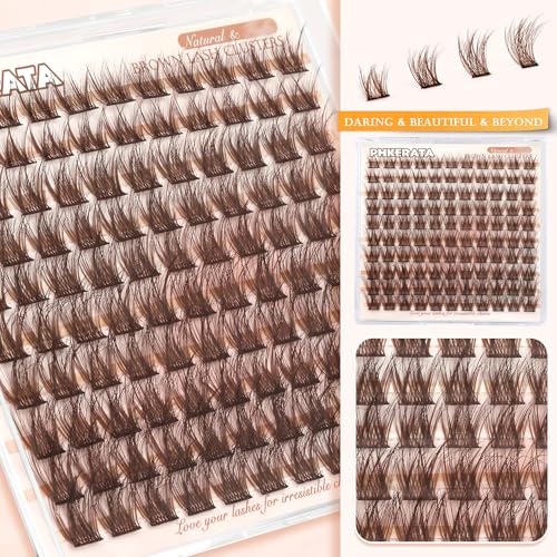 Brown Wispy Lash Clusters - Natural Eyelash Extensions 10-16mm