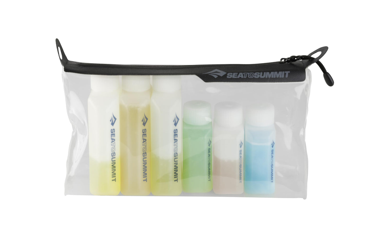 Sea to Summit TravellingLight Clear Zip Pouch with Travel Bottles, TSA Approved Toiletry Kit