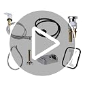 Salon Shampoo Bowl Faucet with Vacuum Breaker & Sprayer Hose Kit