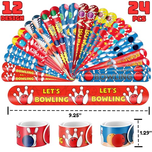 72 Pc Bowling Party Favor Set Tattoos & Slap Bracelets