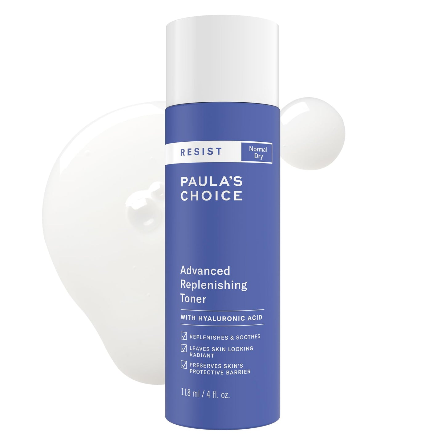 Paula's Choice Resist Advanced Replenishing Face Toner, Anti-Aging Facial Toner with Hyaluronic Acid, Vitamin C & E, Softens,Lightweight Hydration & Replenishes Dry Skin, Fragrance-Free, 4 fl oz