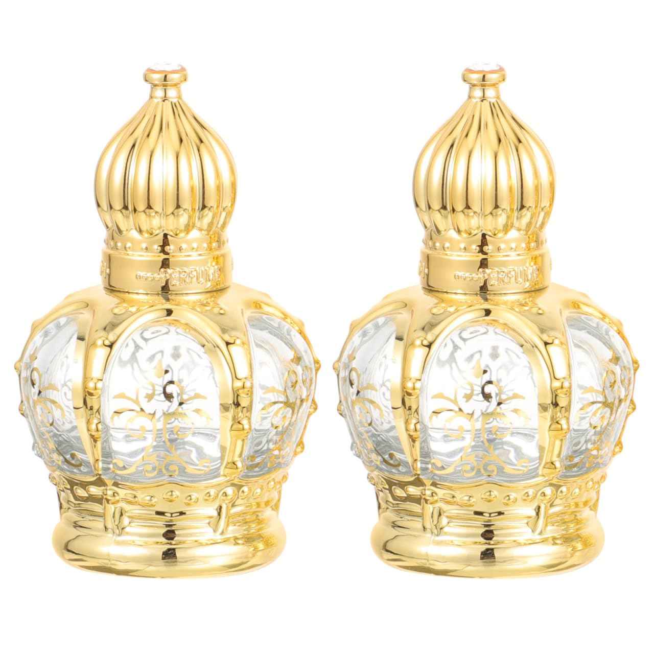 DOITOOL 2 Pack Glass Holy Water Bottles 10ml Empty Holy Water Containers Refillable Glass Roll on Bottles Essential Oil Containers for Catholic Christian Baptism Party Church