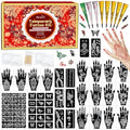 MuseLuxe Temporary Tattoo Kit - 102 Designs, 8 Inks, 4 Colors