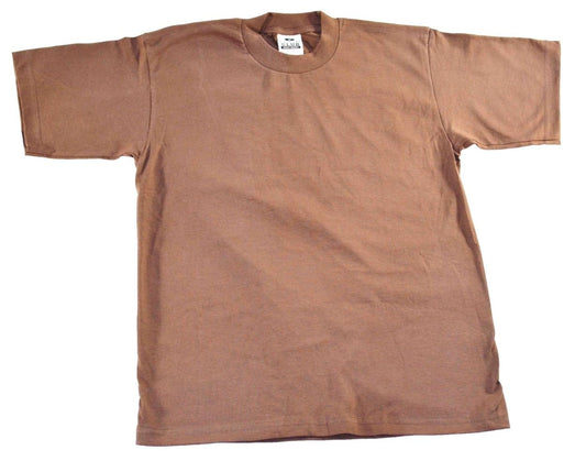 Pro Club Men's Heavyweight Cotton Short Sleeve Crew Neck T-Shirt, Brown, Small