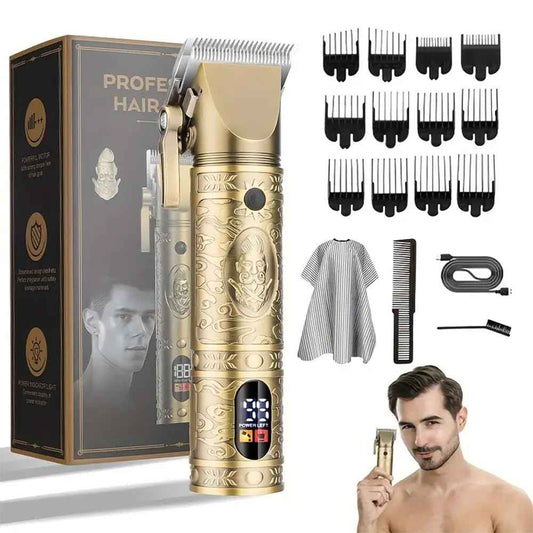 YHAYHO Hair Clipper for Men, Cordless Hair Clipper, Rechargeable Hair Cutting Machine with LED Display