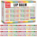 AZEN 120 Pack Lip Balm, Natural Lip Balm Bulk, Lip Care Product, Moisturizing Lip Balms for dry cracked lips, Valentines Gifts Easter Basket Stuffers - 12 Flavors