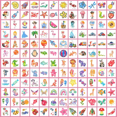 408 Glitter Temporary Tattoos for Kids - Party Favor Stickers